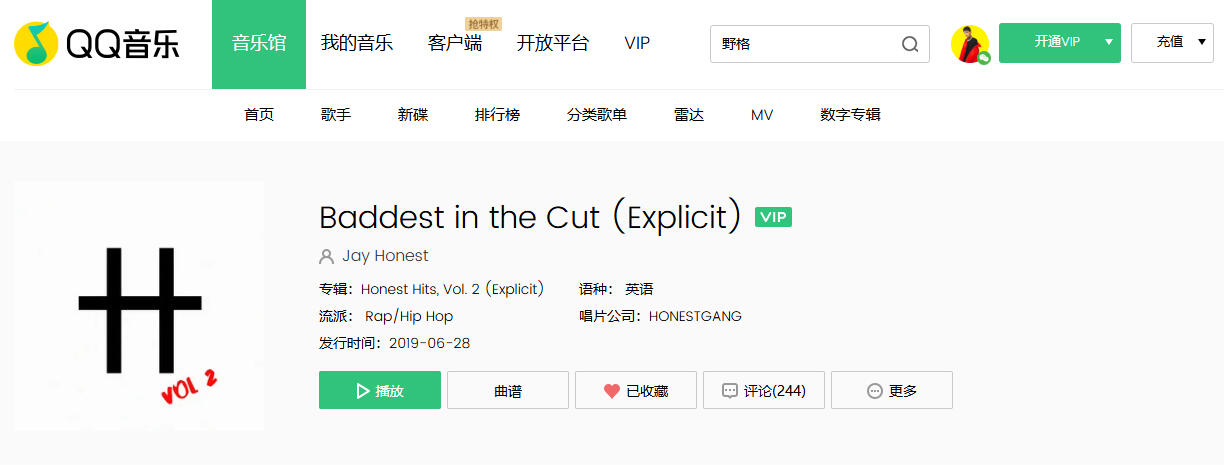 Baddest In The Cut by Jay Honest